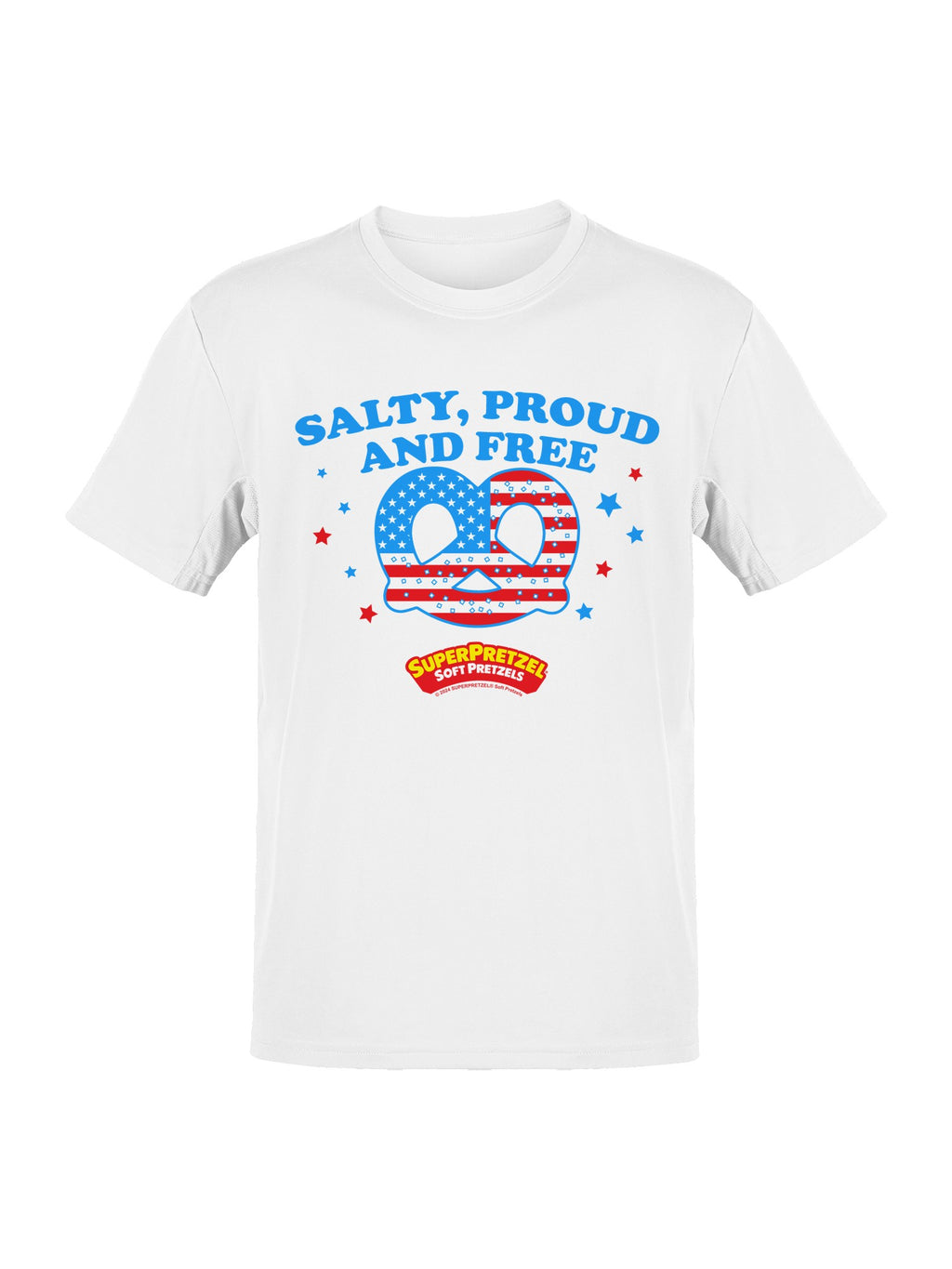 Officially Licensed Super Pretzel Salty, Proud, and Free Pretzel Men's T-shirt