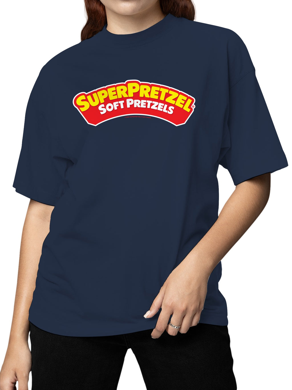 Officially Licensed Super Pretzel Soft Pretzels Logo Women's T-shirt