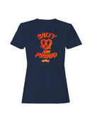 Officially Licensed Super Pretzel Salty and Proud Pretzel Women's T-shirt