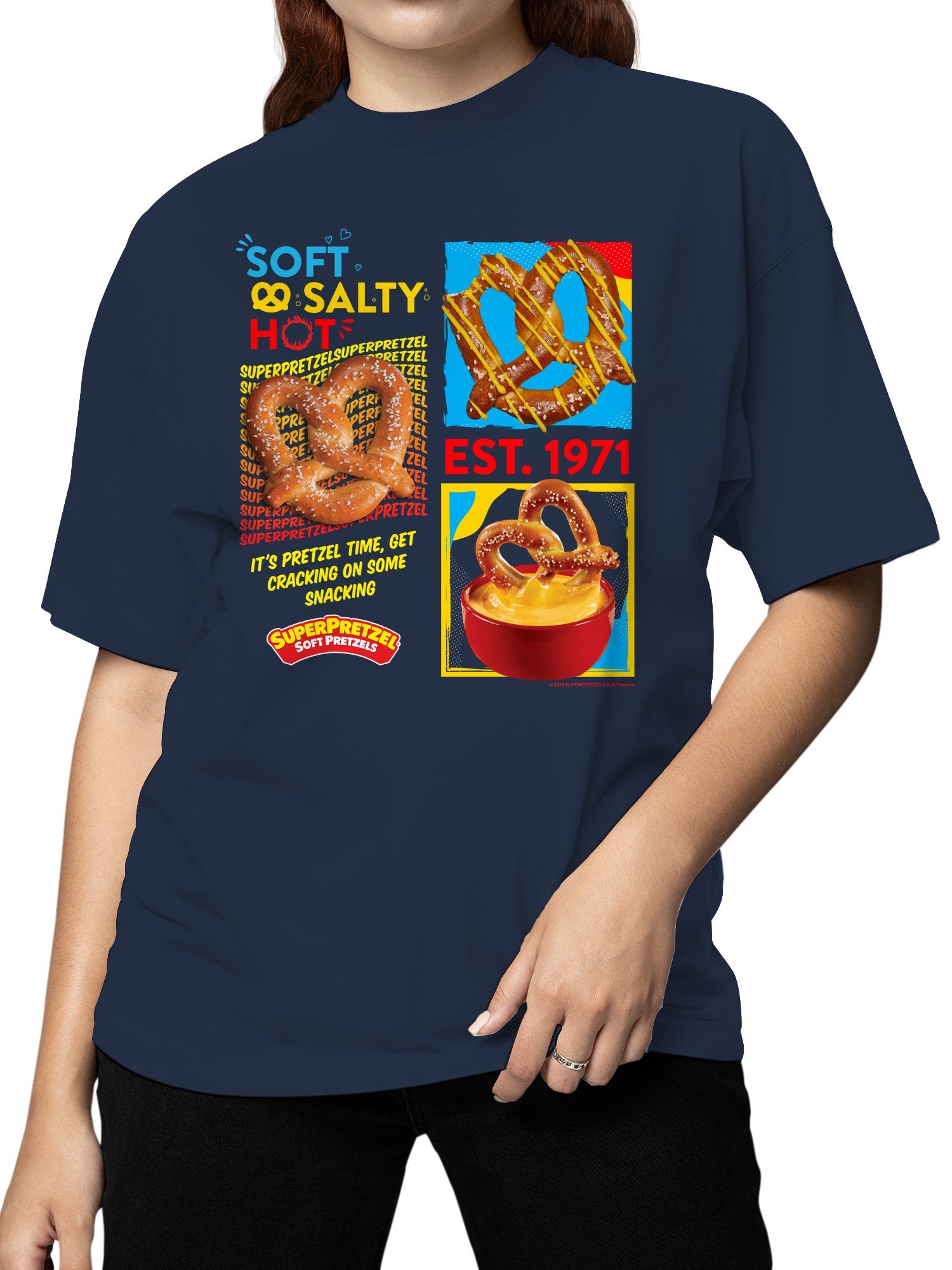 Officially Licensed Super Pretzel Soft, Salty & Hot: Women's T-shirt