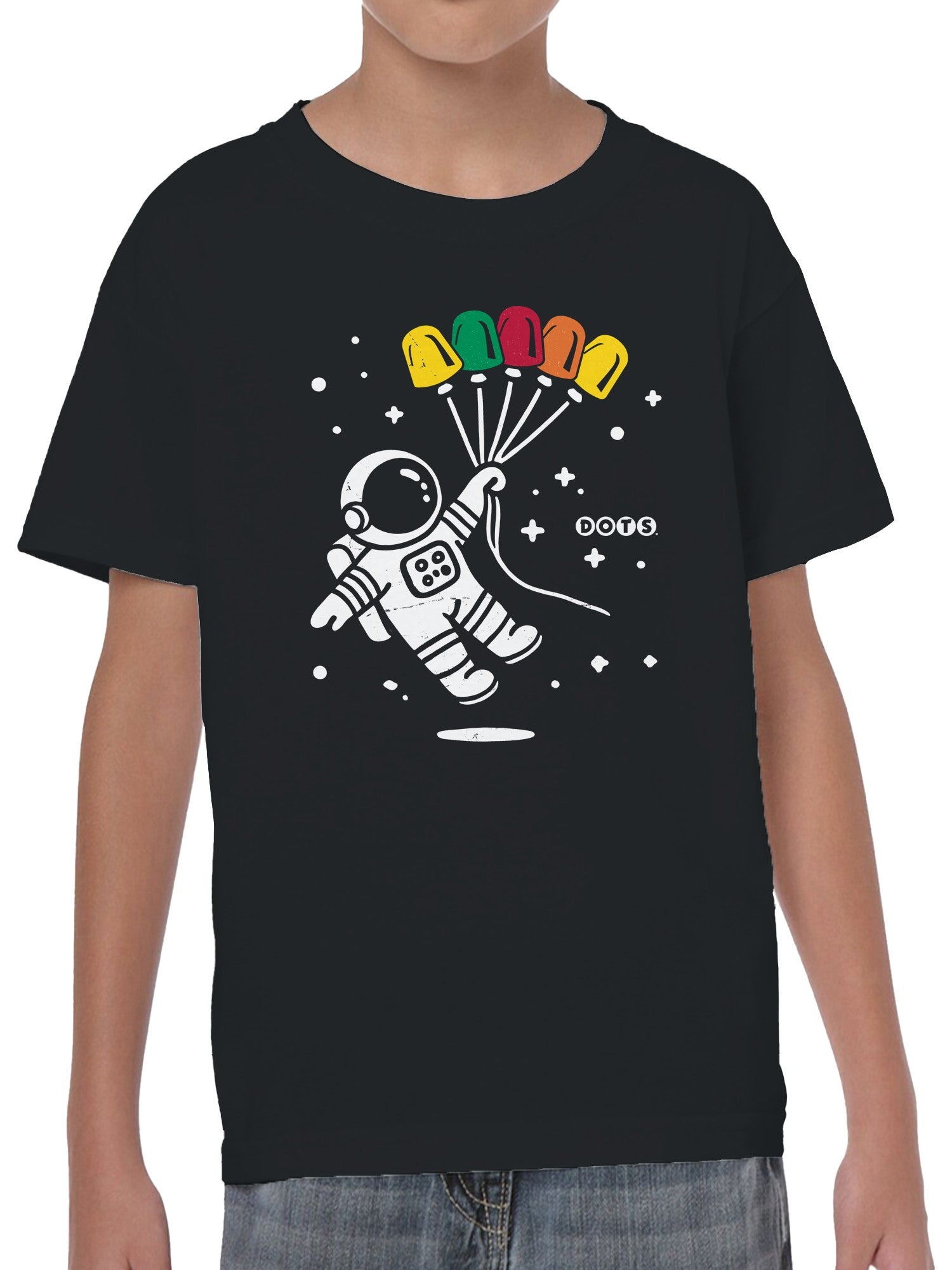 Officially Licensed Dots Cosmic Balloon Adventure Youth's T-shirt