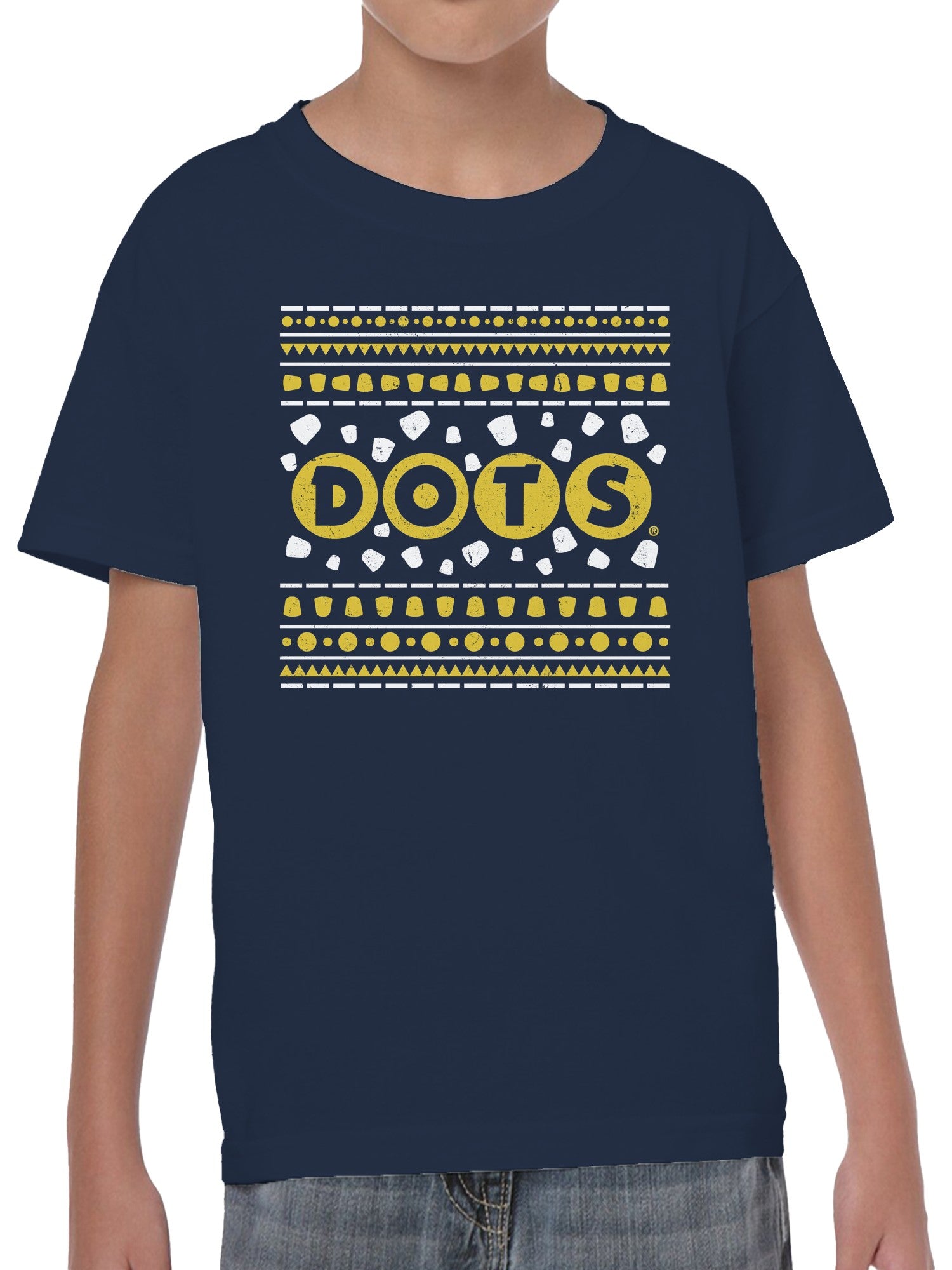 Officially Licensed Dots Retro Pattern Art Print Youth's T-shirt