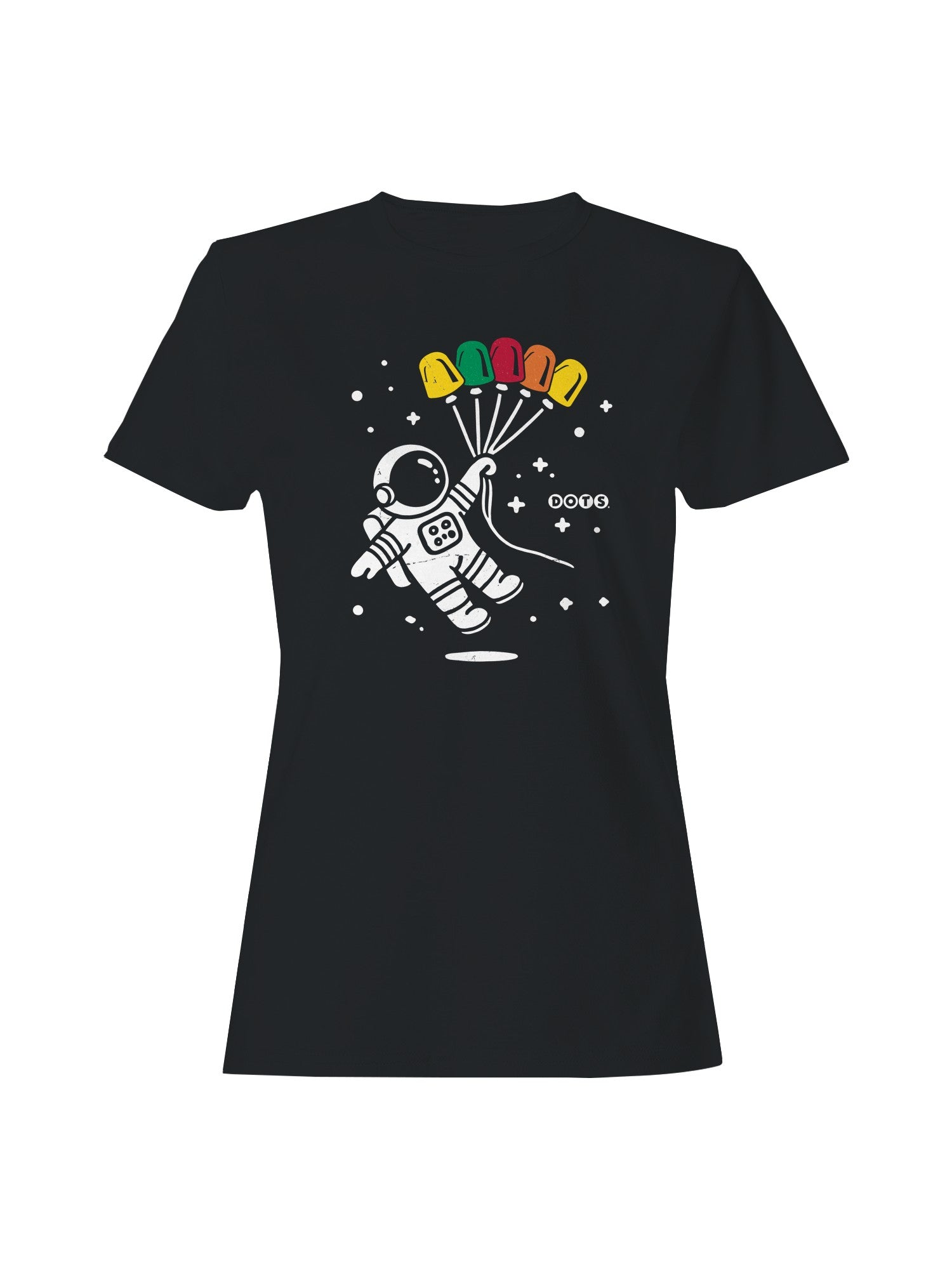 Officially Licensed Dots Cosmic Balloon Adventure Women's T-shirt