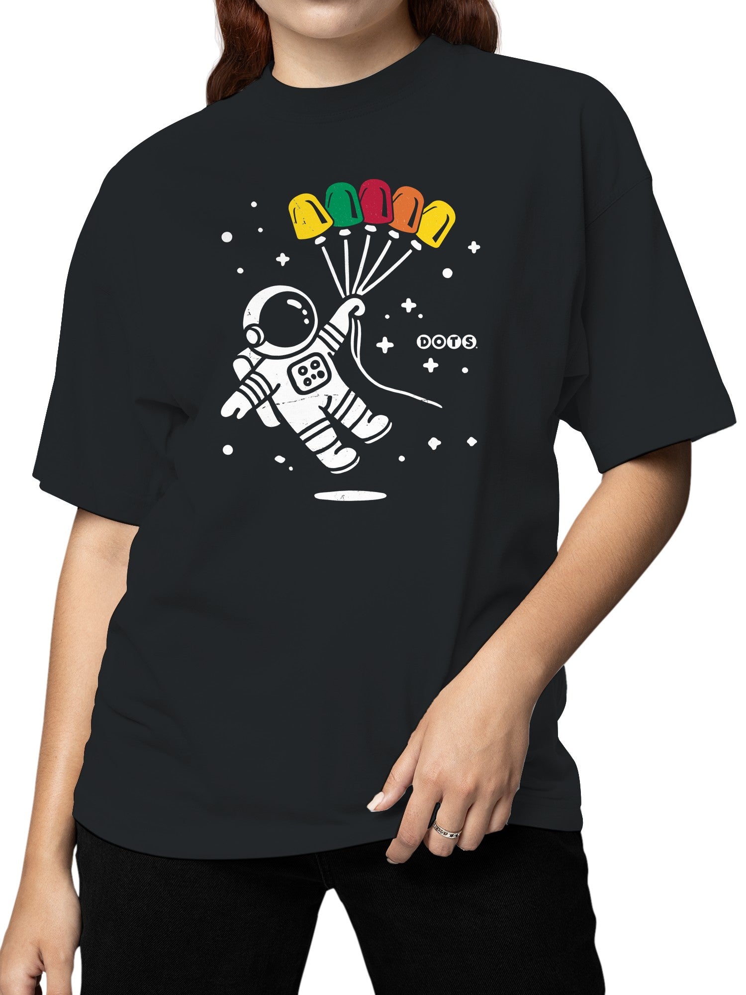 Officially Licensed Dots Cosmic Balloon Adventure Women's T-shirt