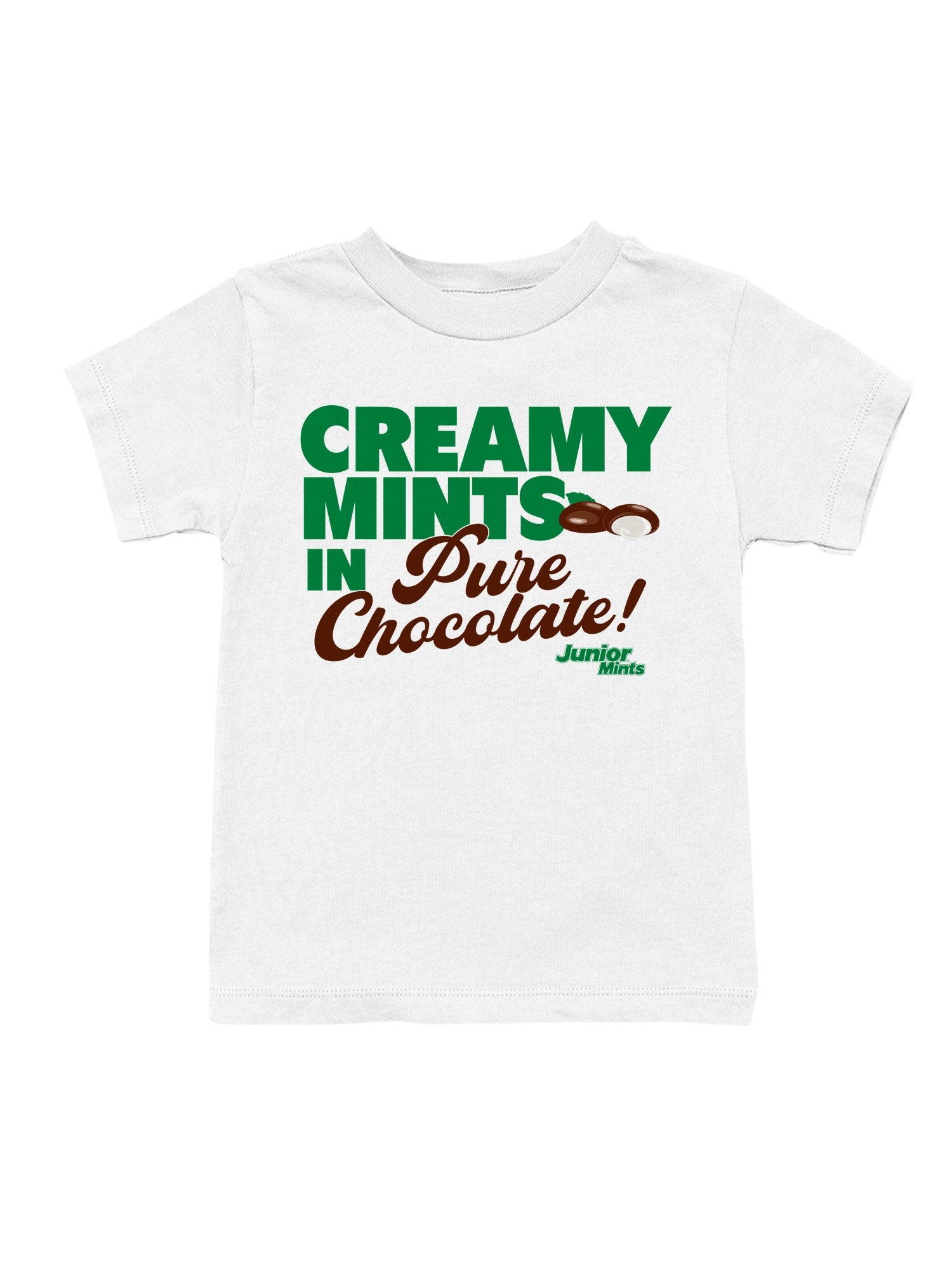 Officially Licensed Junior Mints Creamy Mints in Pure Chocolate Youth's T-shirt