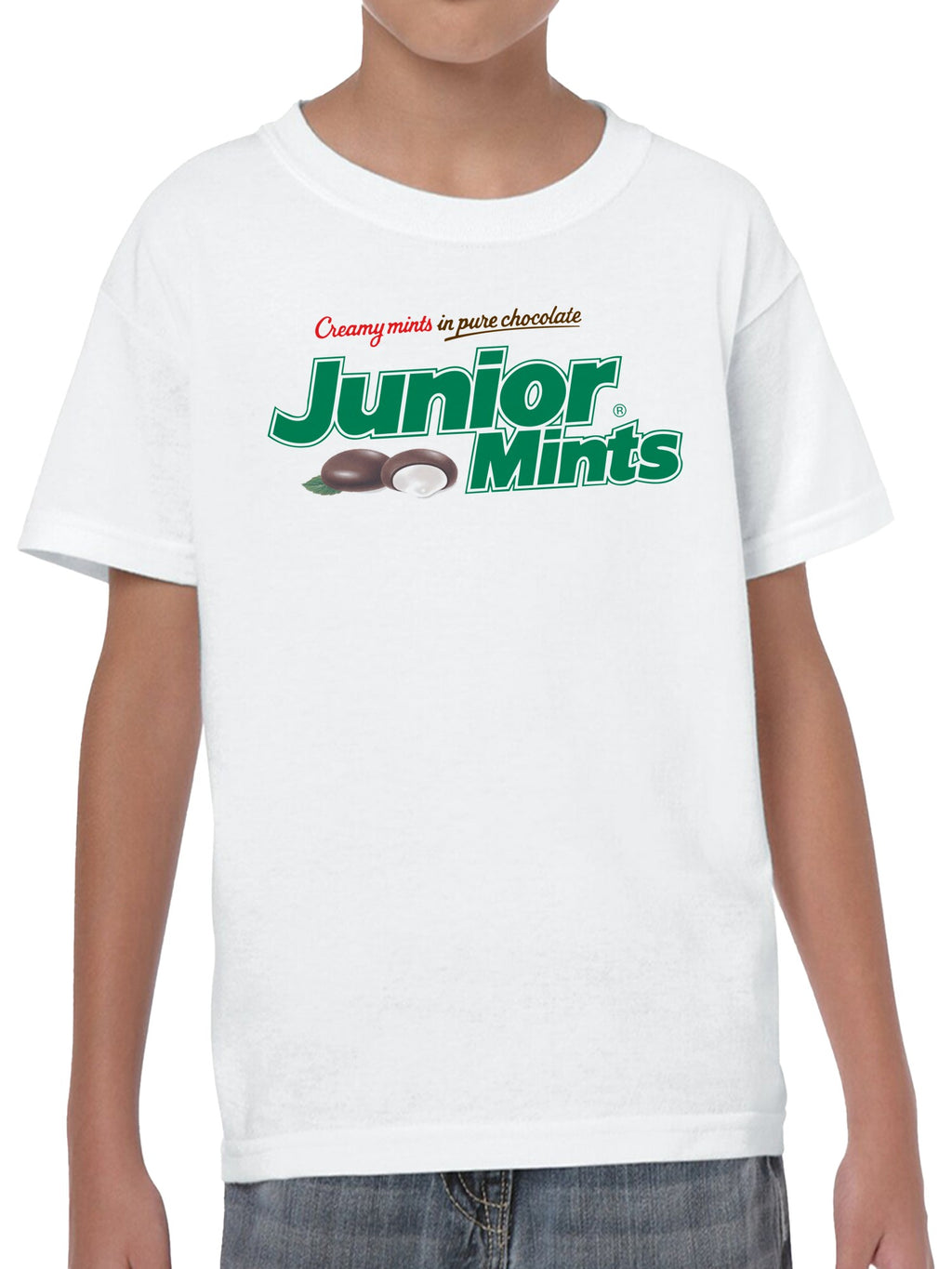Officially Licensed Junior Mints Creamy Chocolate Mints Youth's T-shirt