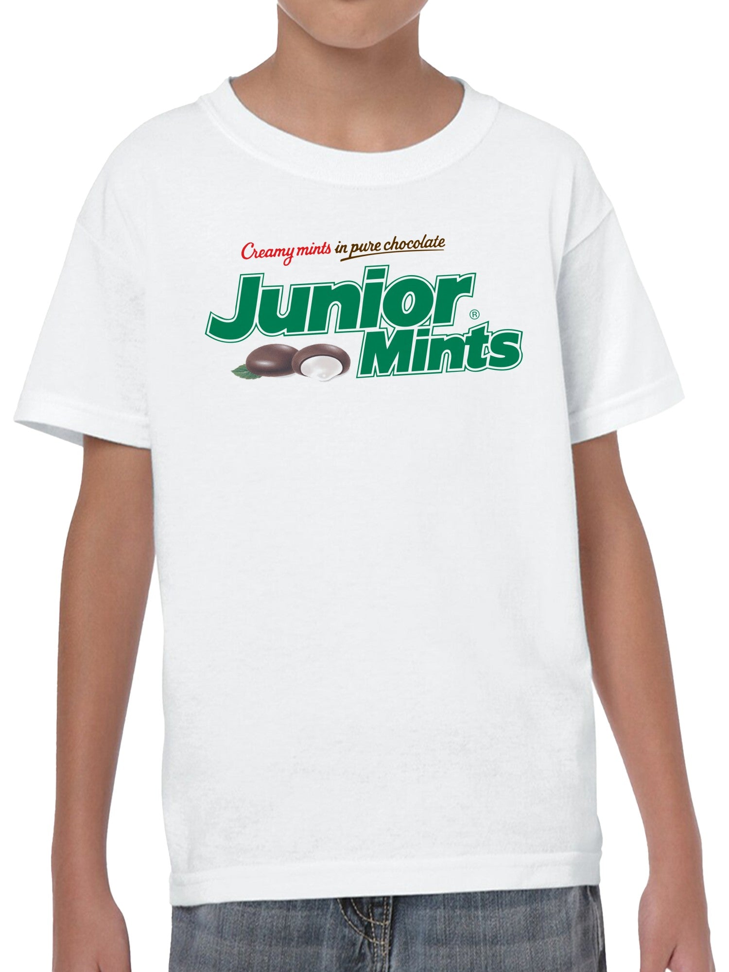 Officially Licensed Junior Mints Creamy Chocolate Mints Youth's T-shirt