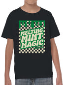 Officially Licensed Junior Mints Melting Mint Magic Design Youth's T-shirt