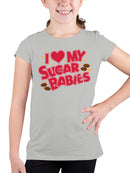 Officially Licensed Sugar Babies I Love My Sugar Babies Candy Youth's T-shirt