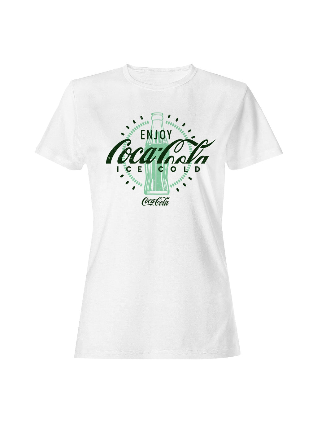 Officially Licensed Coca Cola Enjoy Ice Cold Bottle Women's T-shirt