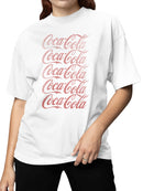 Officially Licensed Coca Cola Vintage Logo Design Women's T-shirt