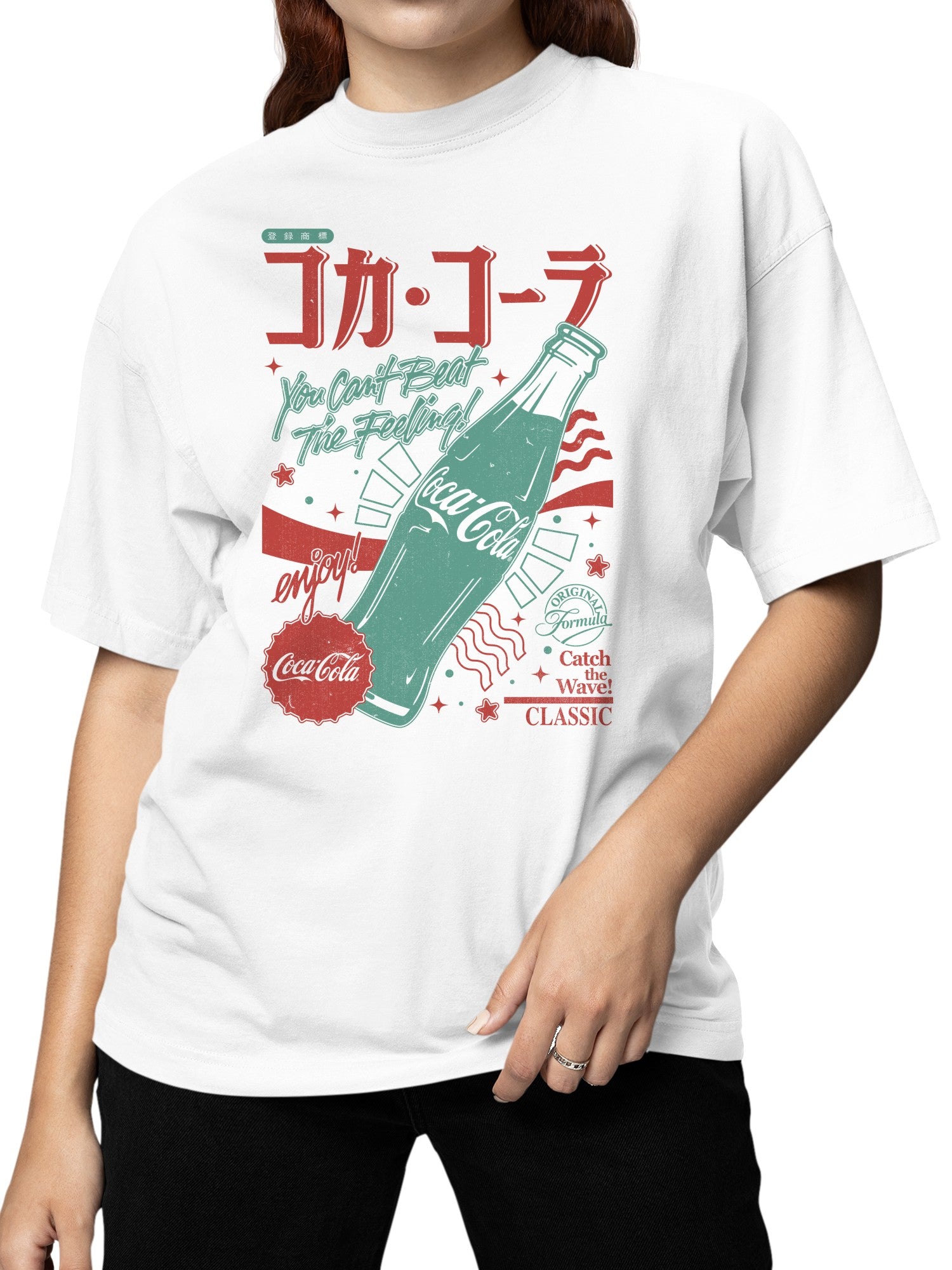 Officially Licensed Coca Cola Classic Vibes Graphic Women's T-shirt