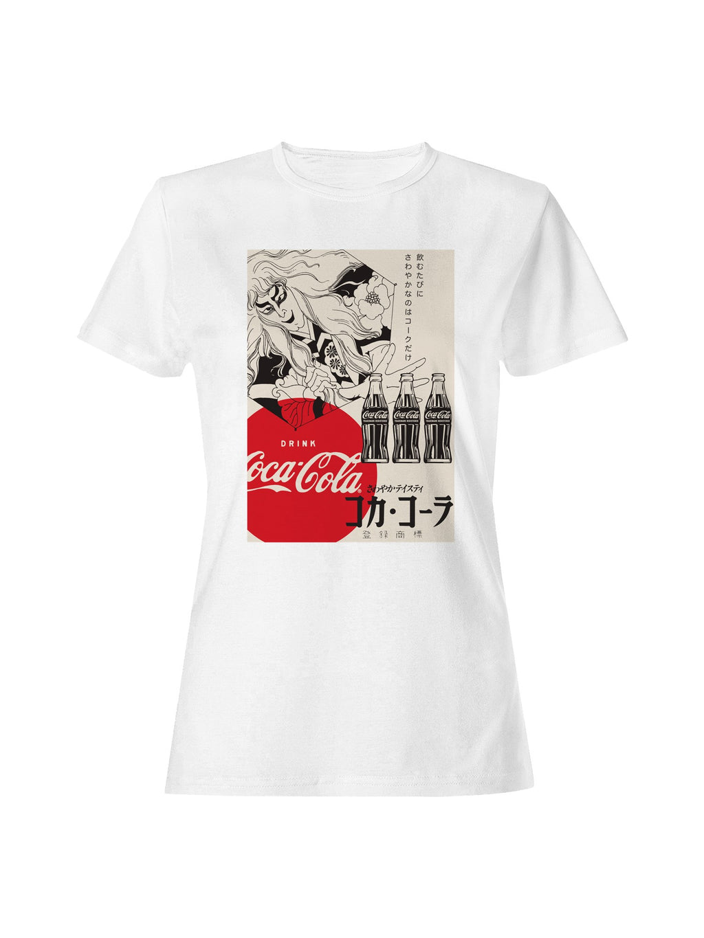 Officially Licensed Coca Cola Japanese Kabuki Art Women's T-shirt