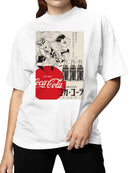 Officially Licensed Coca Cola Japanese Kabuki Art Women's T-shirt
