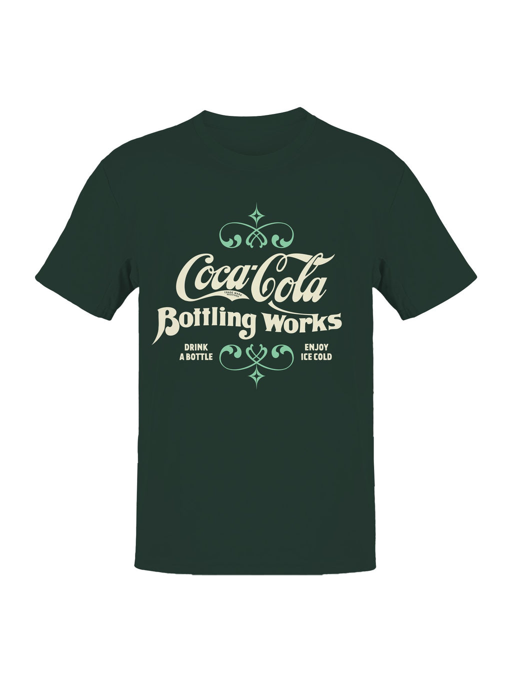 Officially Licensed Coca Cola Vintage Bottling Design Men's T-shirt