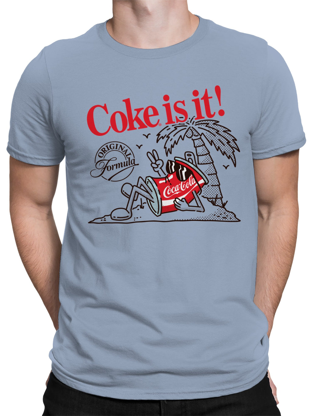 Officially Licensed Coca Cola Coke is It! Vintage Beach Vibes Men's T-shirt