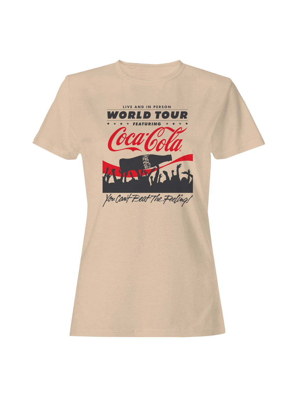 Officially Licensed Coca Cola World Tour Graphic Art Women's T-shirt