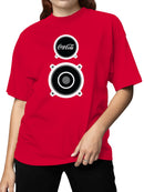 Officially Licensed Coca Cola Music Speaker Design Women's T-shirt