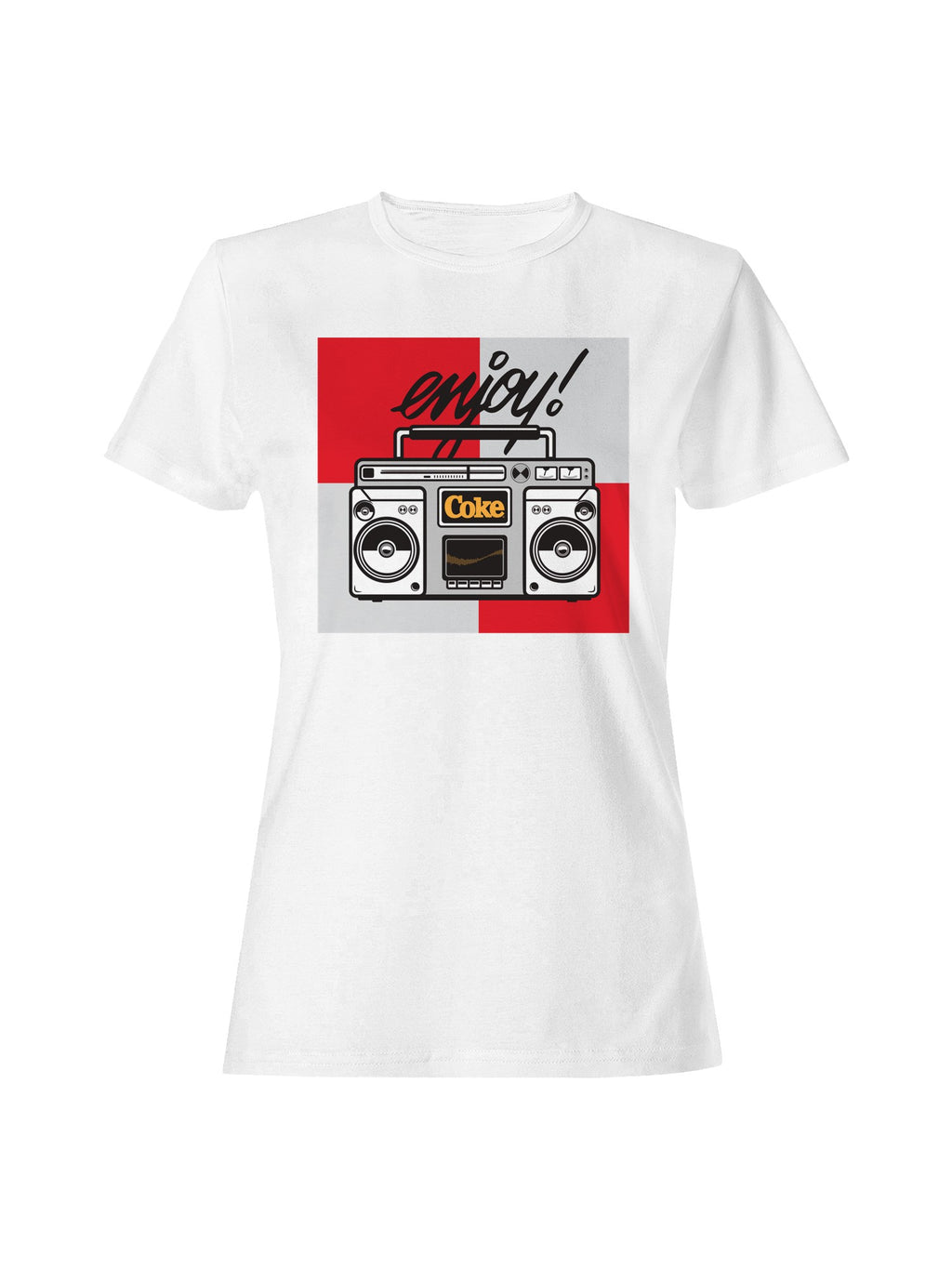 Officially Licensed Coca Cola Retro Boombox Enjoy Coke Women's T-shirt