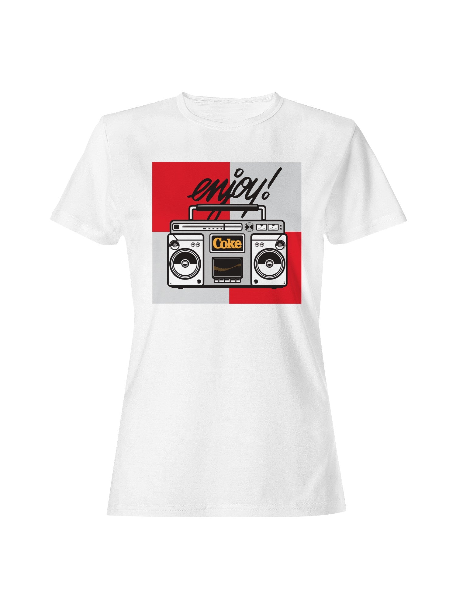 Officially Licensed Coca Cola Retro Boombox Enjoy Coke Women's T-shirt