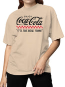 Officially Licensed Coca Cola Enjoy The Real Thing Women's T-shirt