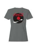 Officially Licensed Coca Cola Vinyl Record Design Women's T-shirt