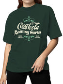 Officially Licensed Coca Cola Vintage Bottling Design Women's T-shirt