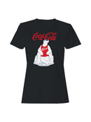 Officially Licensed Coca Cola Cool Polar Bear Design Women's T-shirt