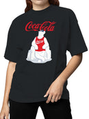 Officially Licensed Coca Cola Cool Polar Bear Design Women's T-shirt