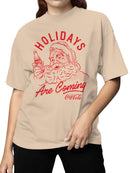 Officially Licensed Coca Cola Holidays Are Coming Santa Graphic Women's T-shirt
