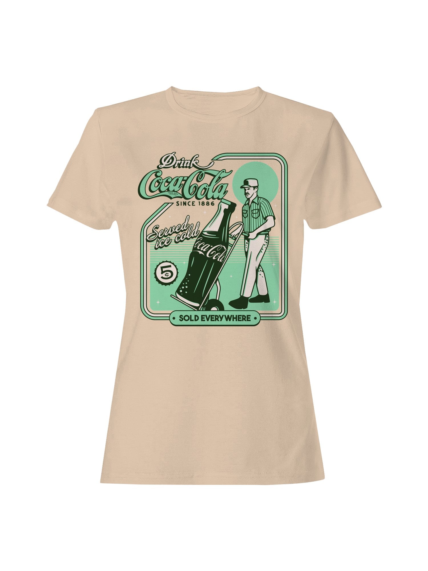 Officially Licensed Coca Cola Vintage Sign Design Women's T-shirt