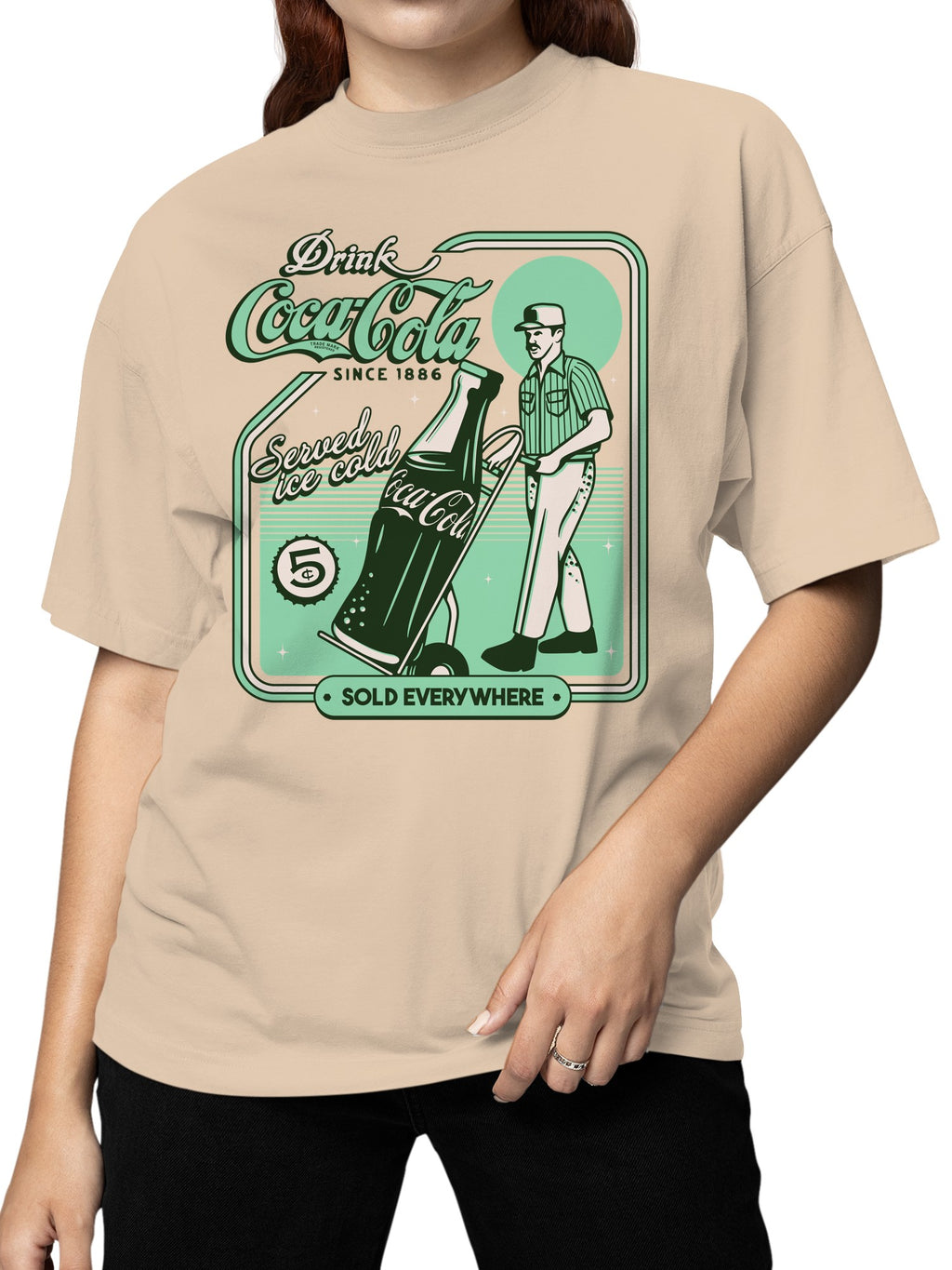 Officially Licensed Coca Cola Vintage Sign Design Women's T-shirt