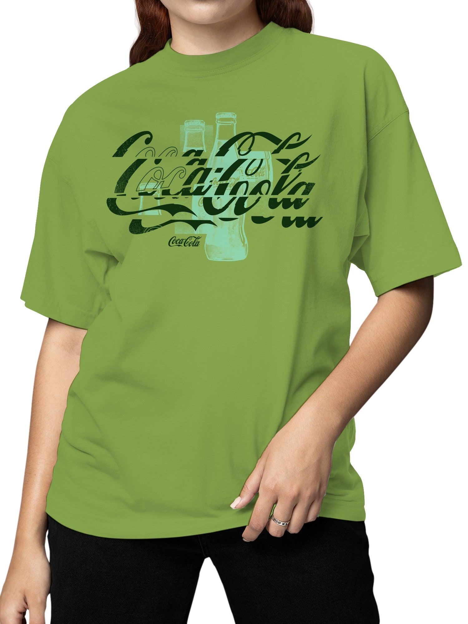 Officially Licensed Coca Cola Classic Coke Bottle Design Women's T-shirt