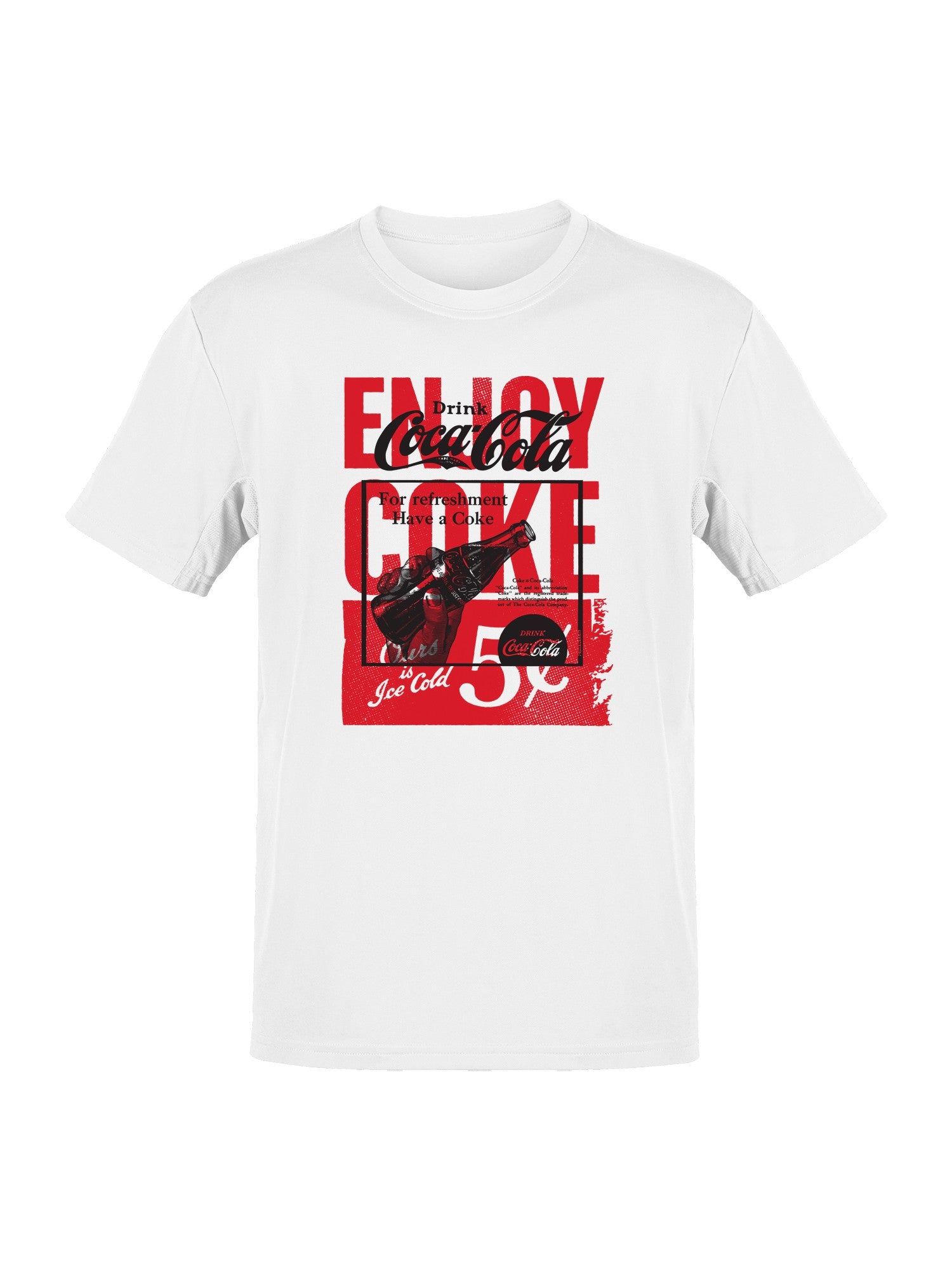 Officially Licensed Coca Cola Vintage Refreshment Ad Men's T-shirt