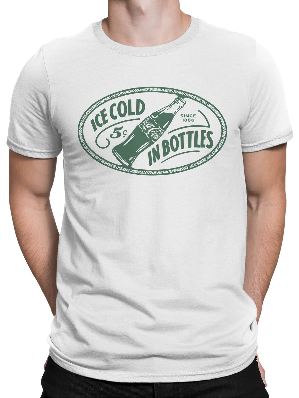 Officially Licensed Coca Cola Vintage Coke 5¢ Design Men's T-shirt