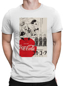Officially Licensed Coca Cola Japanese Kabuki Art Men's T-shirt