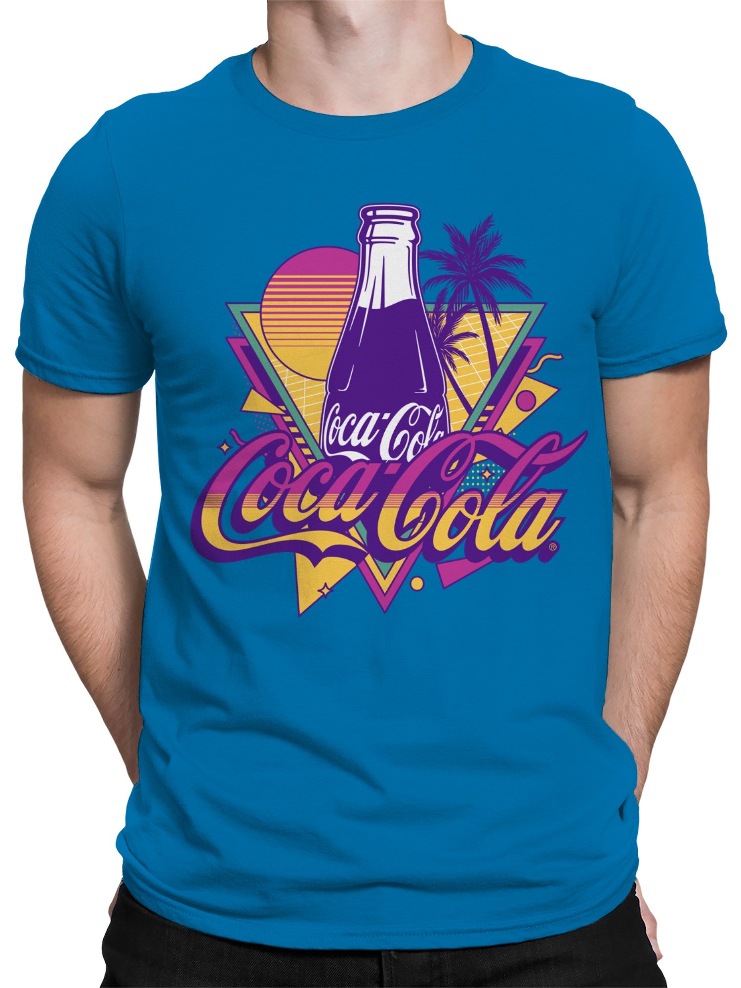 Officially Licensed Coca Cola Retro Coke : Neon Vibes Men's T-shirt