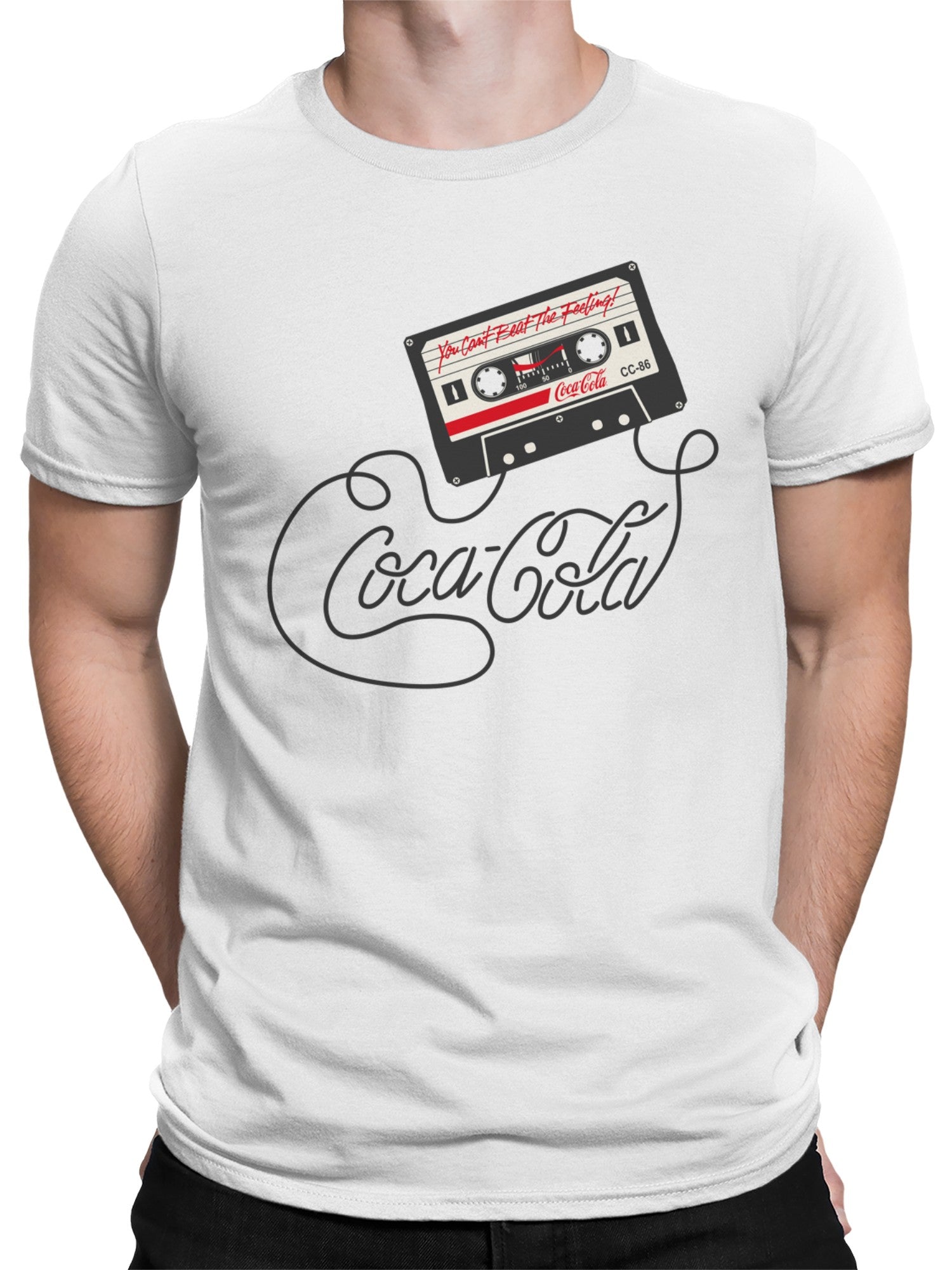 Officially Licensed Coca Cola Iconic Coke Cassette Design Men's T-shirt