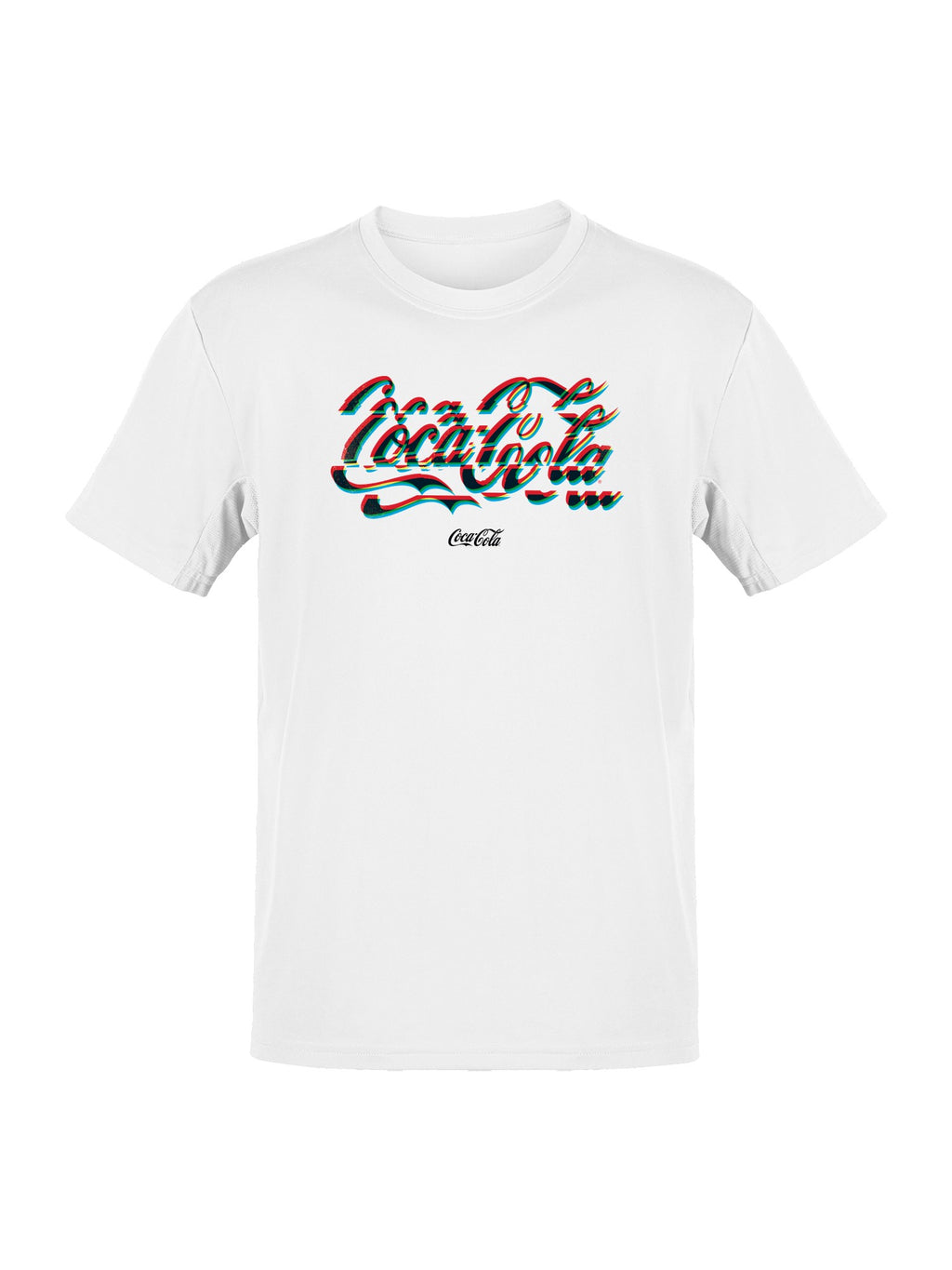 Officially Licensed Coca Cola Glitch Effect Design Men's T-shirt