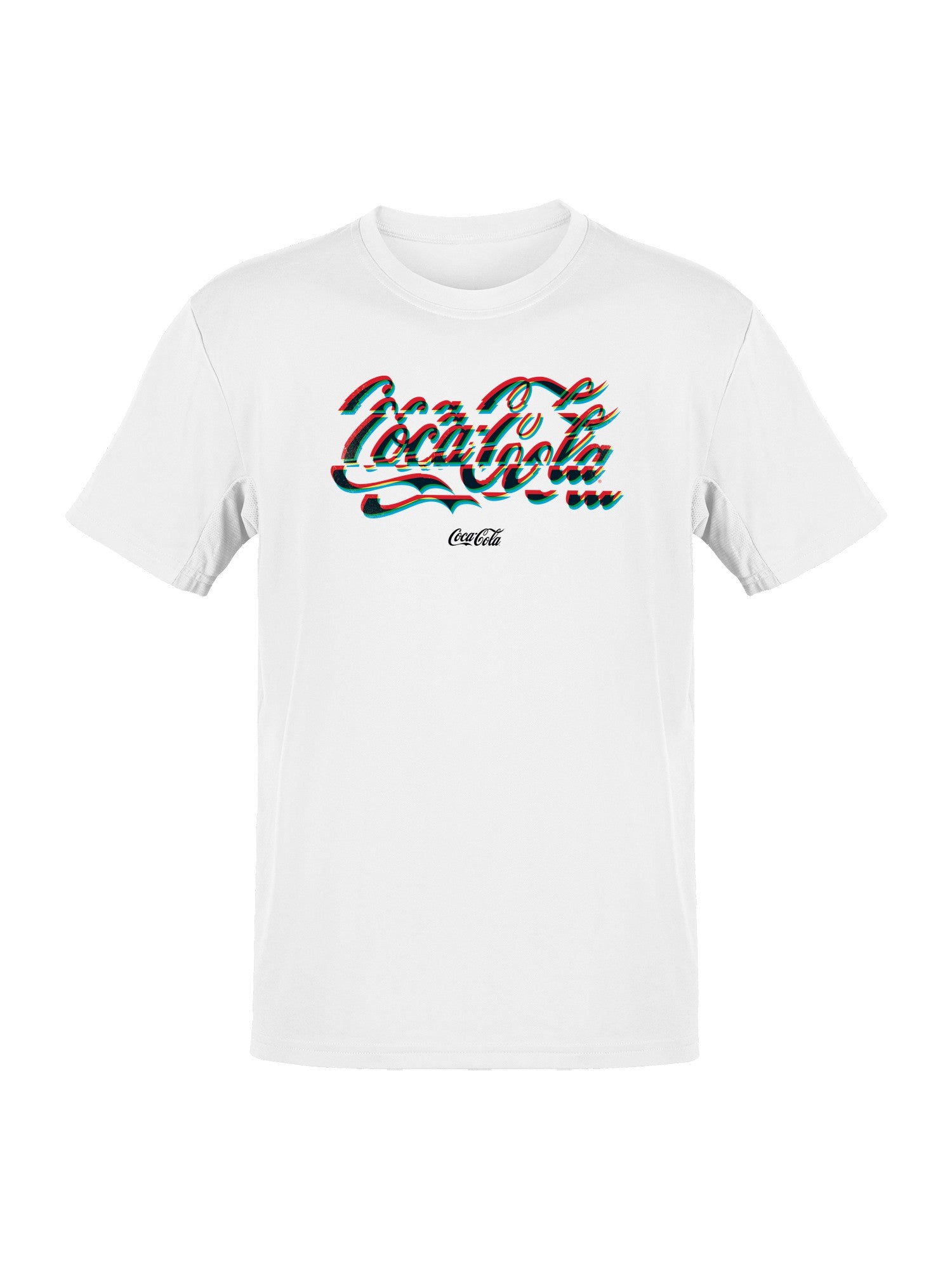 Officially Licensed Coca Cola Glitch Effect Design Men's T-shirt