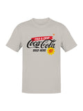 Officially Licensed Coca Cola Cold & Crisp Sign Men's T-shirt