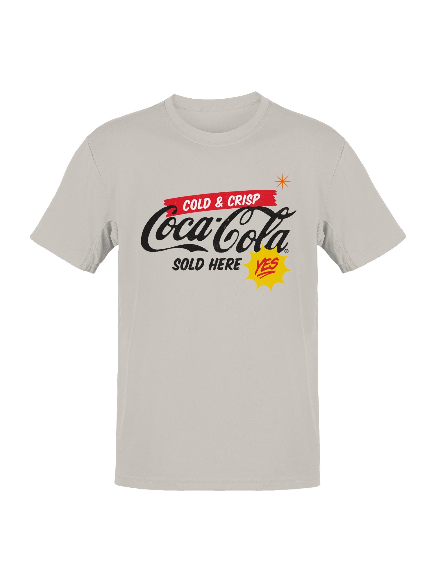 Officially Licensed Coca Cola Cold & Crisp Sign Men's T-shirt