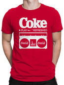 Officially Licensed Coca Cola Coke Play Refreshed Boombox Men's T-shirt