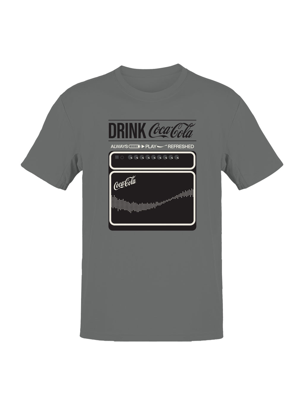Officially Licensed Coca Cola Music Vibes Graphic Men's T-shirt