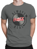 Officially Licensed Coca Cola Always Real Vinyl Design Men's T-shirt
