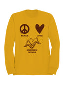 Peace Love Chicken Wings Women's Sweatshirt