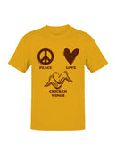 Peace Love Chicken Wings Men's T-shirt