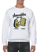 Avocuddles for All: Cute Avocado Men's Sweatshirt
