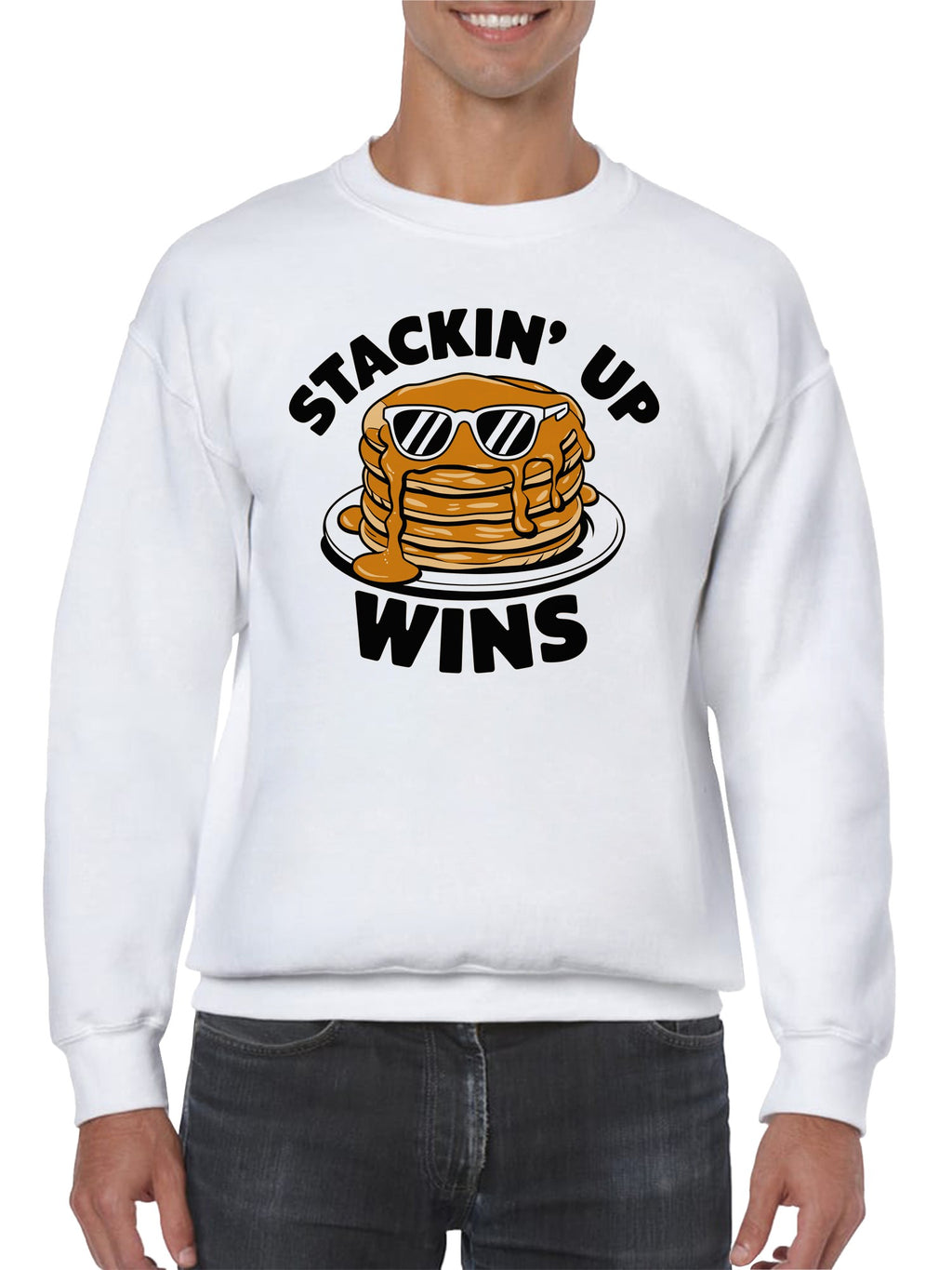 Stackin' Up Wins Pancake Fun Men's Sweatshirt