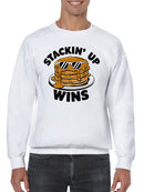 Stackin' Up Wins Pancake Fun Men's Sweatshirt